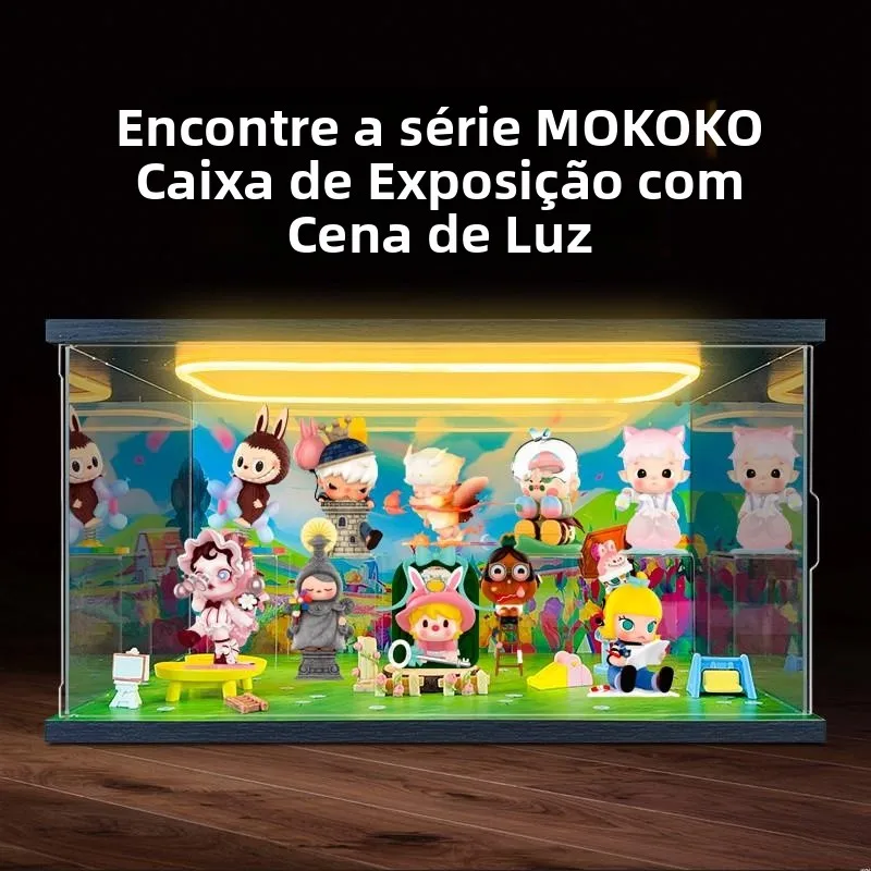 acrylic-display-storage-box-for-figurines-with-light-eight-polygon-and-shapes-side-opening-book-type-opening