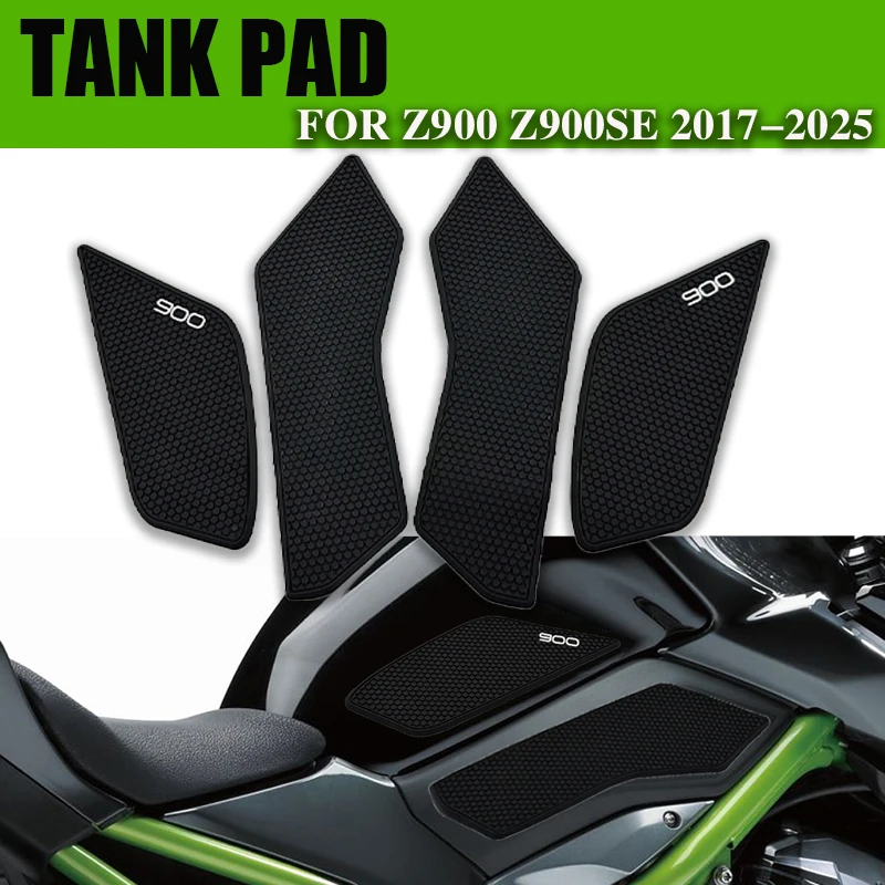 

Новая мотоциклетная наклейка для Z900 SE Z 900 Z900SE 2017-2024, нескользящая боковая наклейка на топливный бак, противоскользящая резиновая накладка на топливный бак