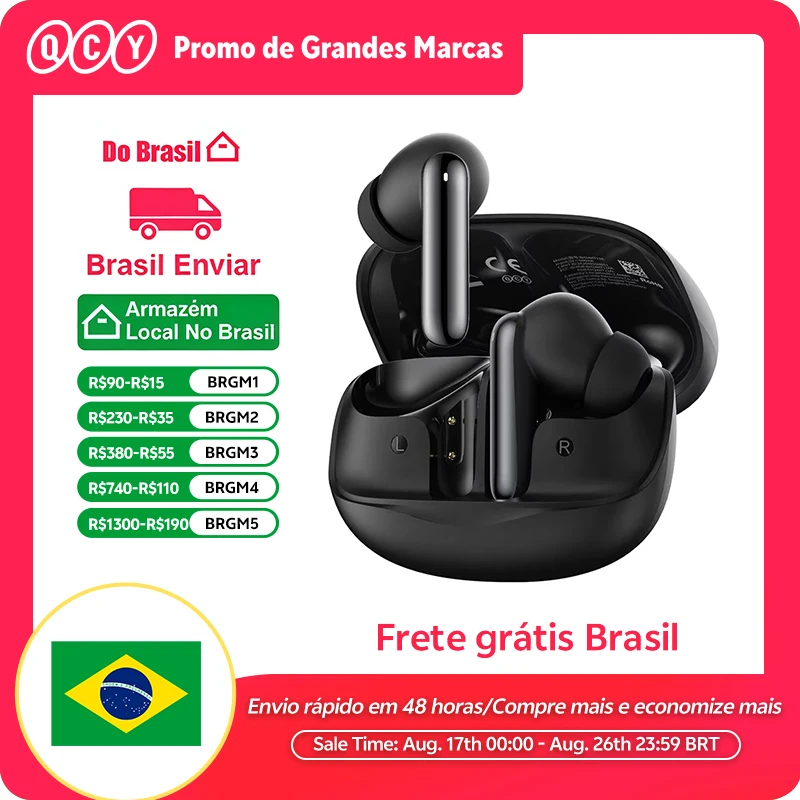 Qcy melobuds n50 anc bluetooth 5.4 fones de ouvido sem fio cancelamento de ruído ativo 6 microfones chamada clara fones conexão multiponto