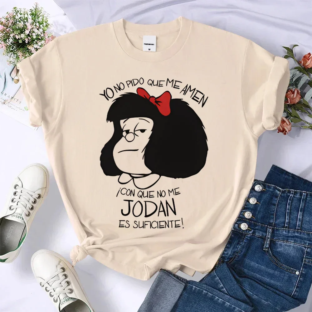 Camiseta Mafalda para mujecamisetas harajukuropa de anime femenina