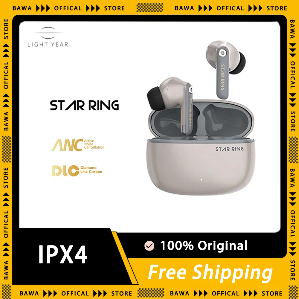 

Светильник Year Star Ring Ture Беспроводные наушники с динамическим приводом HIFI наушники IPX4 водонепроницаемые Bluetooth наушники ANC долгий срок службы батареи