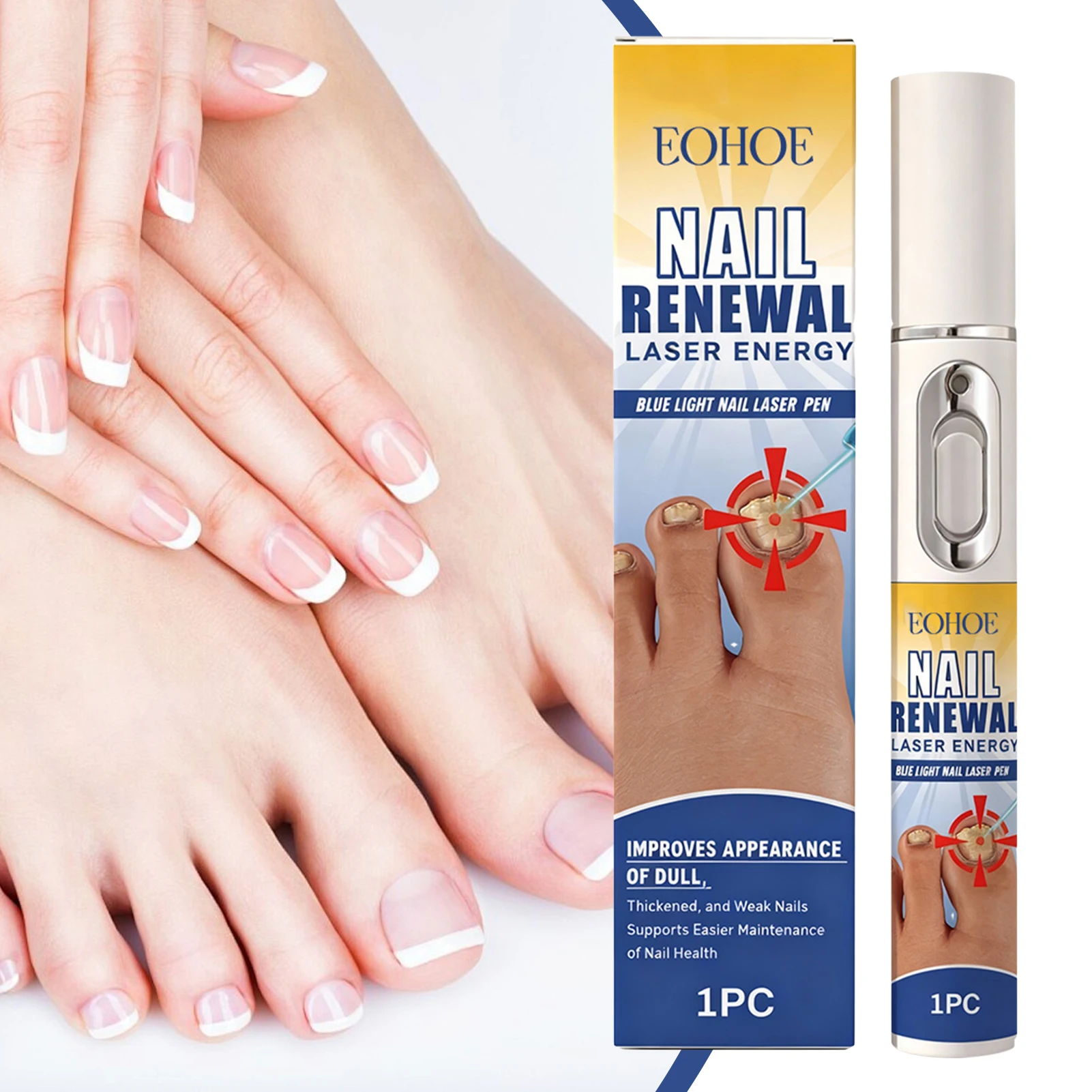 Advanced Technology Anti-Fungals Lasers Pen Improves Appearance Of Dull Weak Nails Portable Light Therapy Fungus-Removal Pen