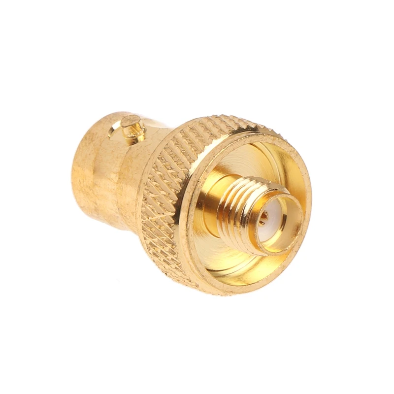 Straight Gold Plated BNC Female Jack to SMA Female RF Coaxial Connector Adapter