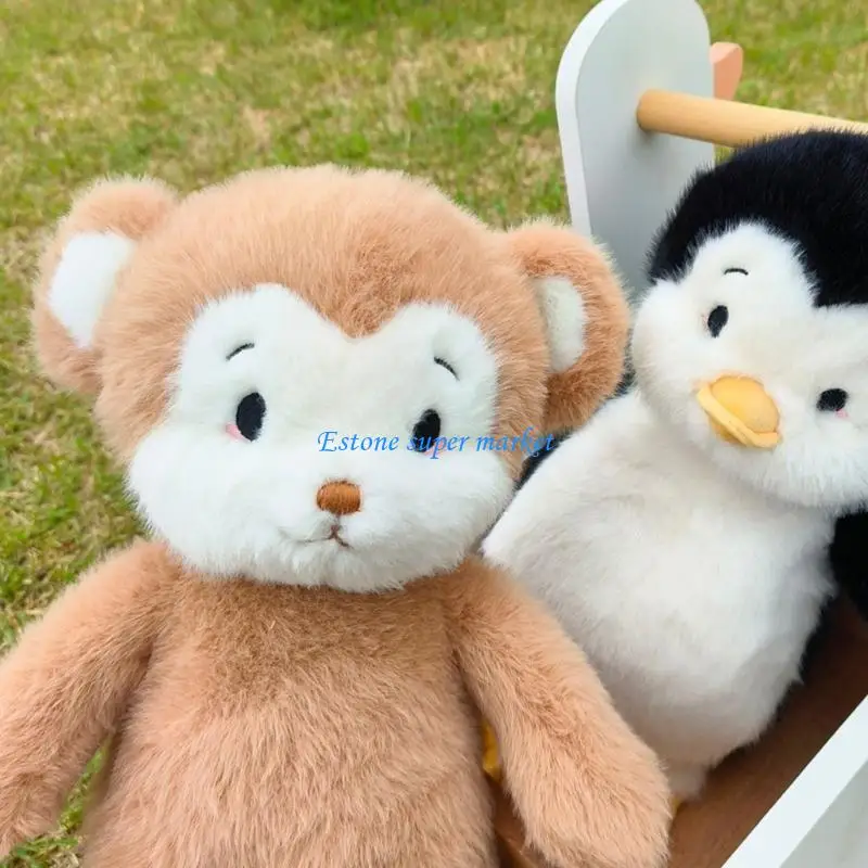 090B Khỉ Đáng Yêu Đồ Chơi Sang Trọng Búp Bê Với Bông Làm Đầy Ôm Búp Bê Người Bạn Đồng Hành Cho Giường Ghế Trang Trí Trẻ Tặng