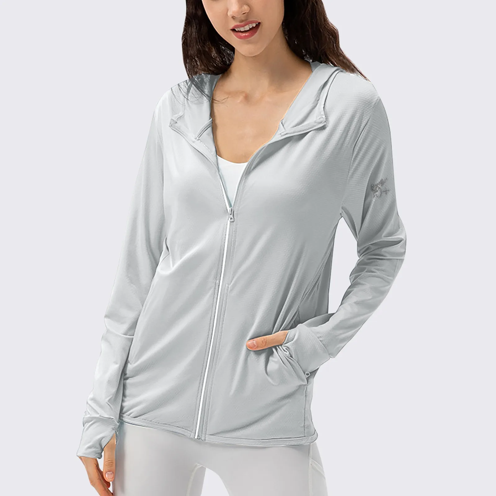 Abrigos de piel con protección solar Upf 50 + UV para mujer, Chaquetas deportivas informales, transpirables, ligeras y frescas, ropa de protección solar