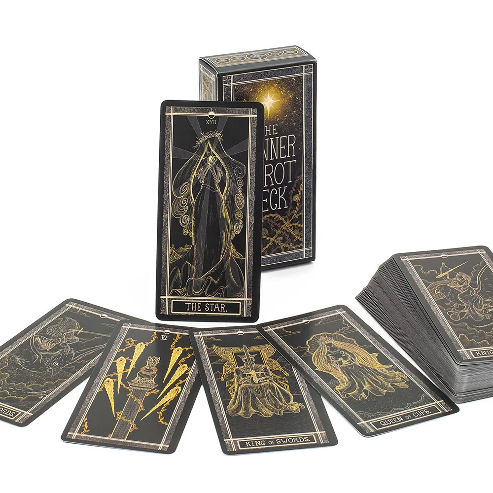 The Kinner Tarot Deck 11.3*5.5CM English Version  Board Game with 78 Cards for Beginners and Enthusiasts