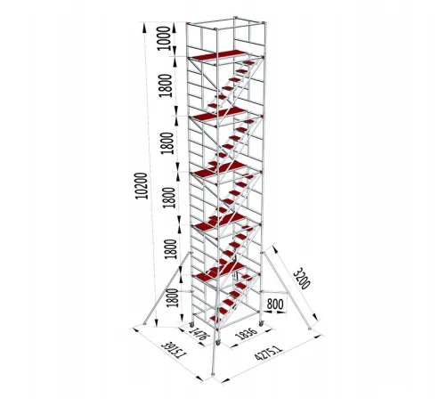 Climbing Movable Aluminium Alloy Scaffolding Rolling Scaffold Towers Easy Mobility for Any Job