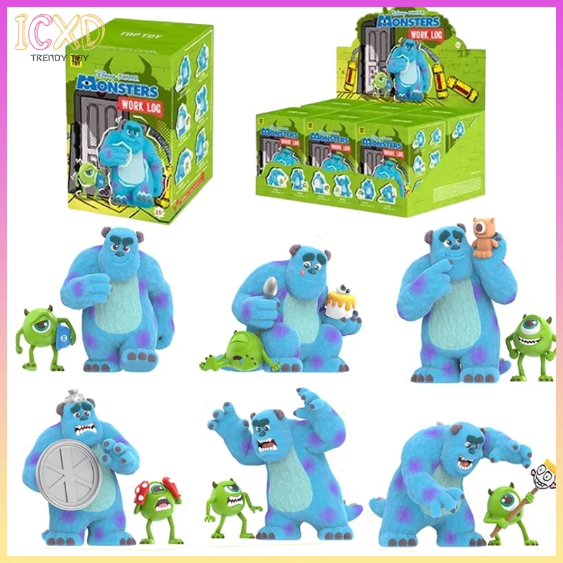 

Подлинный Disney Monsters Inc. Слепая коробка, игрушки, рабочий дневник, серия фигурок, модели, забавные настольные украшения, праздничные подарки