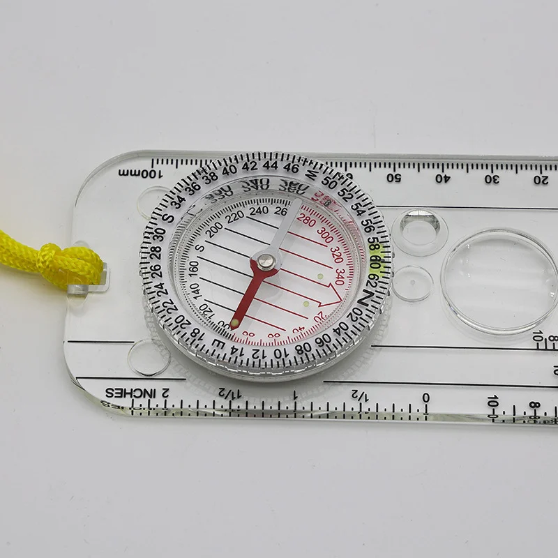 Outdoor Compass Navigation Map Ruler - Scouting Scale Orienteering Gear for Hunting Survival Travel And Backpacking