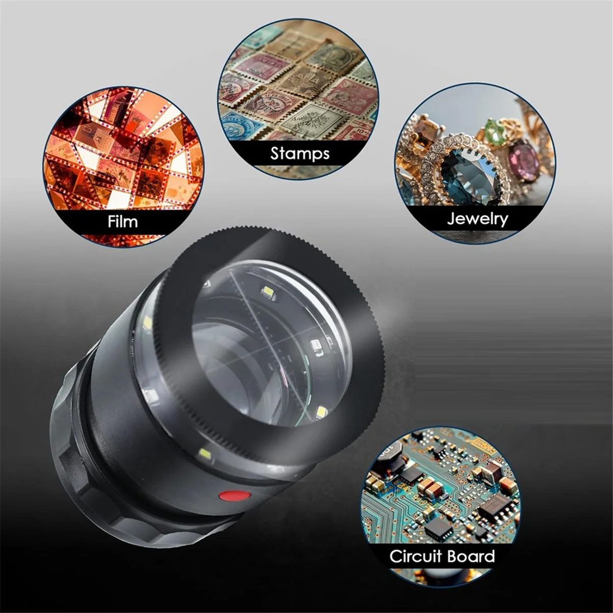 

jewelers loupe 90x Loupe Magnifier 10xRechargeable Jewelers Magnifying Glass with LED Light and Scale Adjustable Length Magnifie