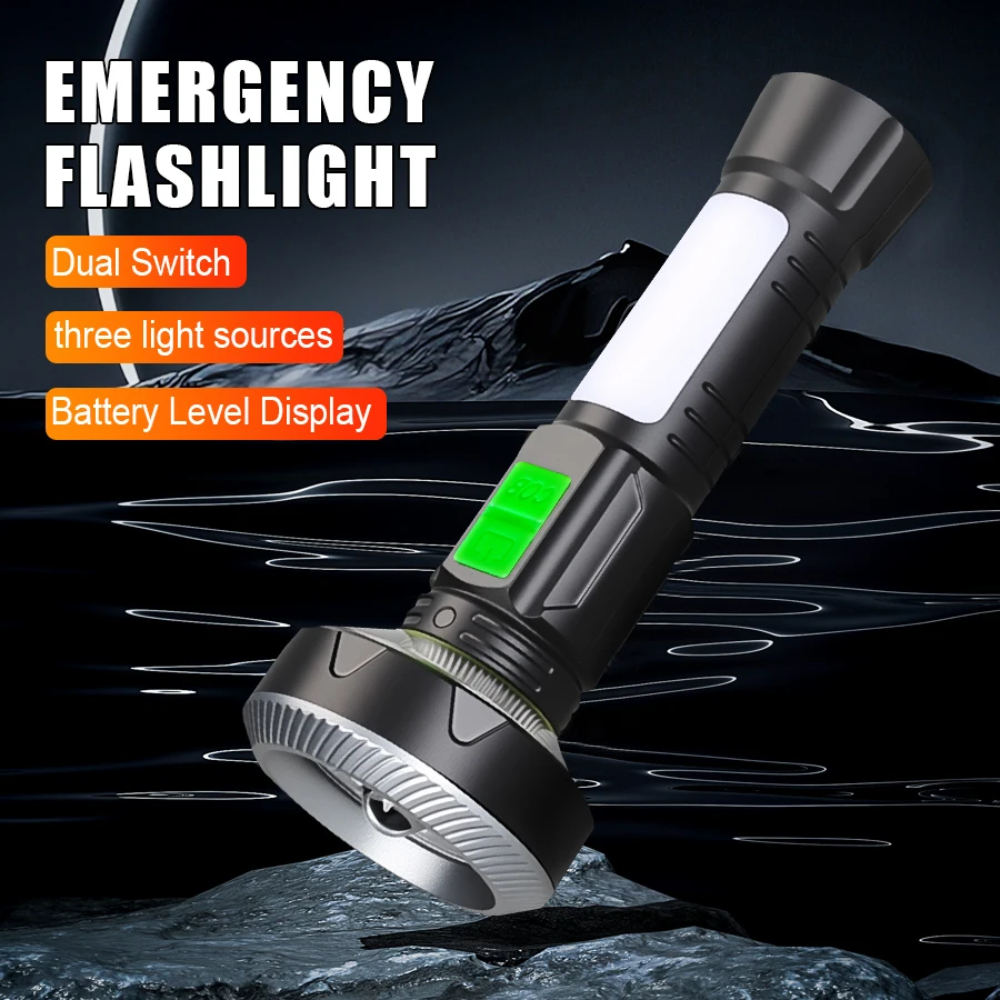

Мощный светодиодный фонарик COB, перезаряжаемый через USB, 11 режимов освещения, лампа с хвостовым магнитом, уличный аварийный фонарь для кемпинга