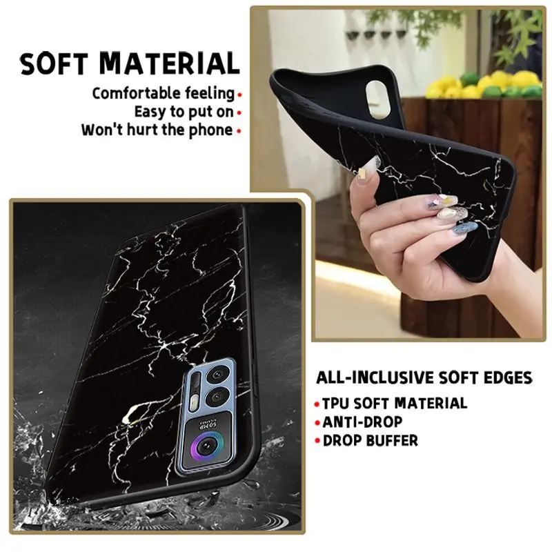 Anti-knock Full wrap Phone Case For TCL 30 5G/30Plus/30 Plus Cartoon Silicone Cute Dirt-resistant Fashion Design Anti-dust image 2