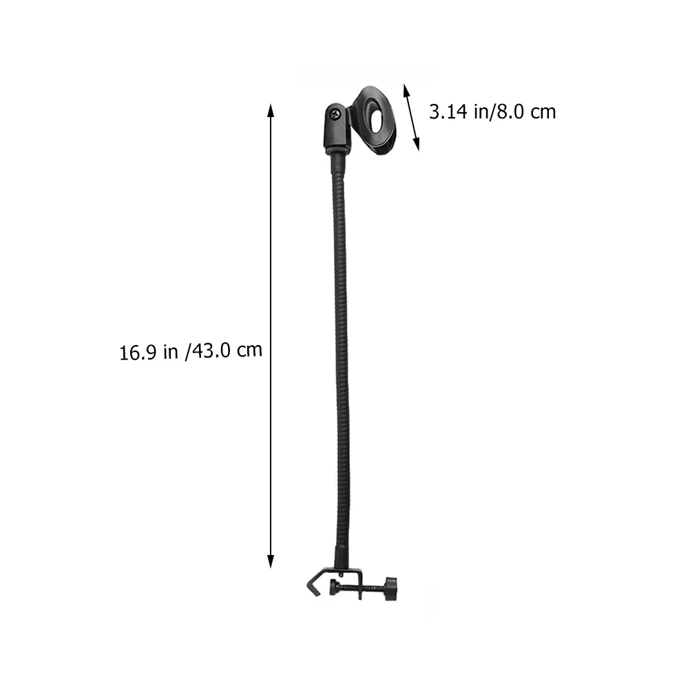 

Adjustable Rotatable Microphone Holder C-Shape Clamp Universal Stand For Podcasting Studio Flexible Gooseneck Support Black 360