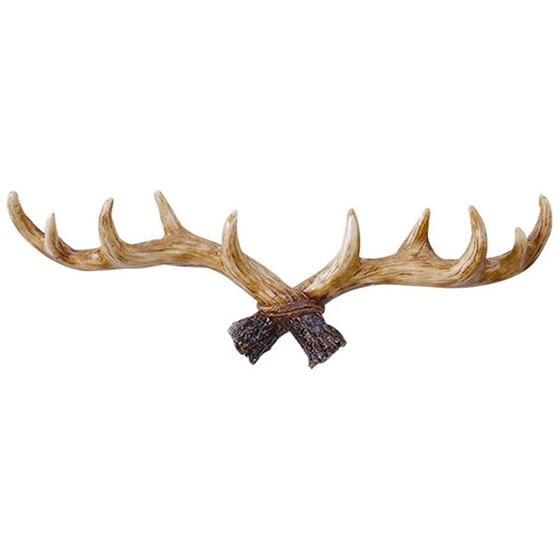 Vintage Deer Antlers Wall Hooks Wall Mounted Clothes Hanger Coat Rack Key Holder For Decorative Wall Hook