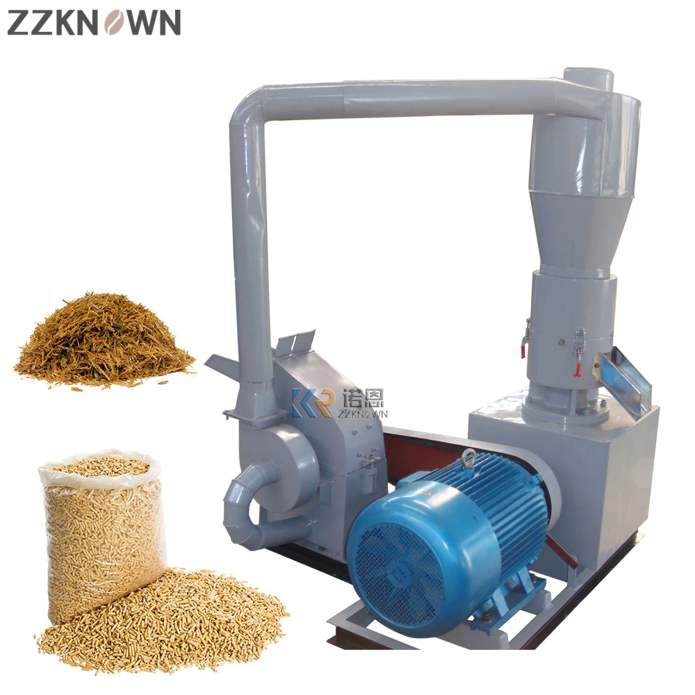 200-250 Kg/u Elektrische Gecombineerde Type Hamermolen Met Hout Pellet Machine Hout Zaagsel Pellet Pers Making Machine