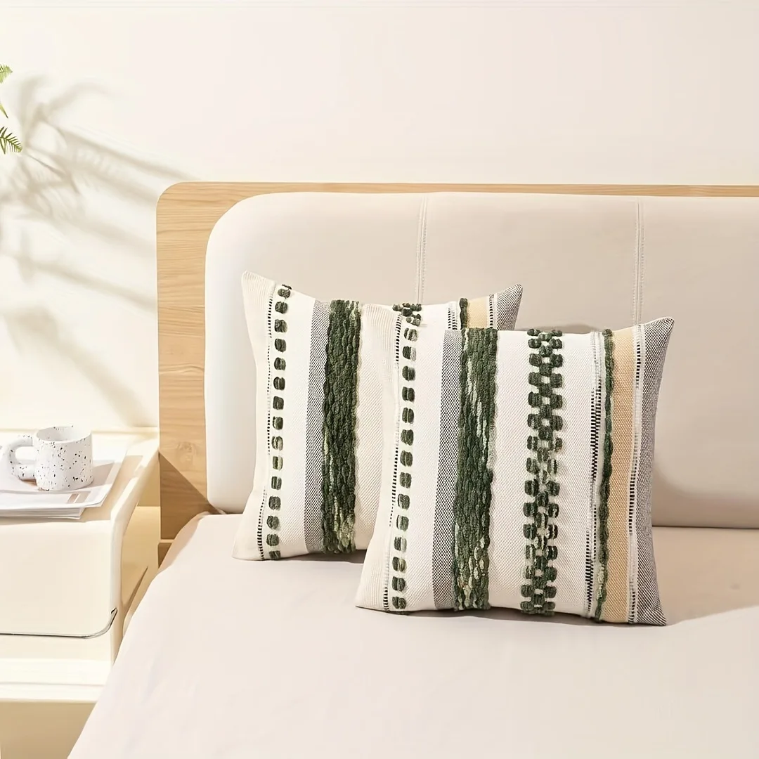 Bohemian Throw Pillow Pillowcase Modern And Simple Living Room Sofa Cushion Waist Pillow Universal Cushion Farmhouse Decorat