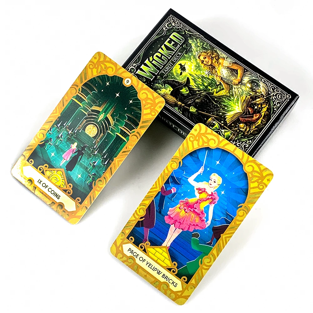 Nuevo mazo de tarot Wicked, 78 cartas, cartas de tarot tradicionales, versión en inglés, juegos de mesa de adivinación, juegos de Halloween y Navidad
