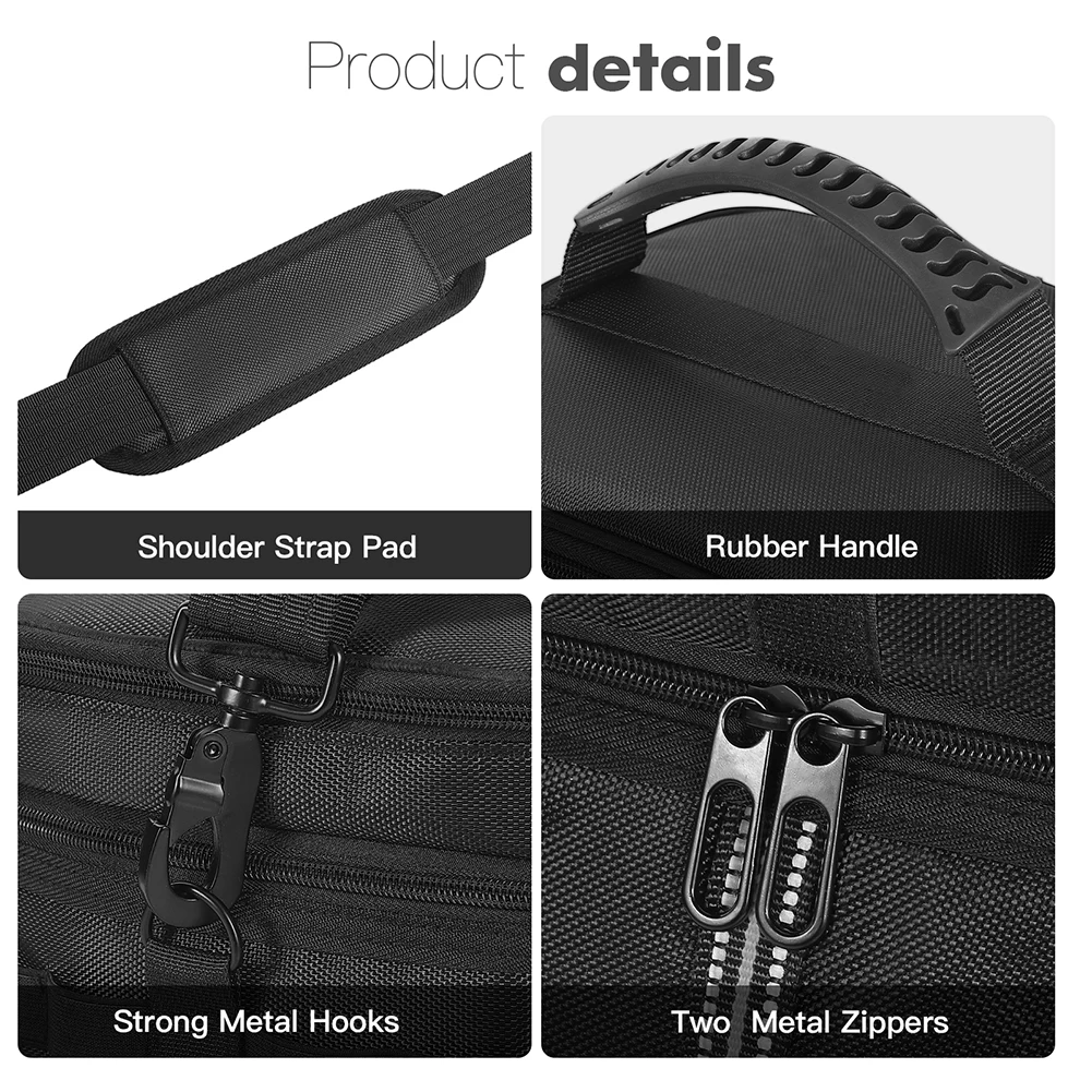 Carrying Case for Ef Ecoflow River 2 Portable Power Station Bag Protective Case Waterproof Dustproof Anti-drop Multiple Pockets