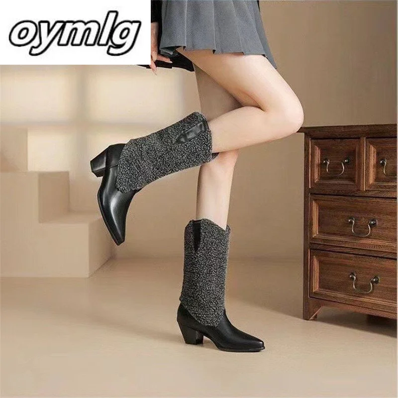 

Женские ботинки в стиле ретро, удобные маленькие квадратные ботинки, Новинка осени 2024