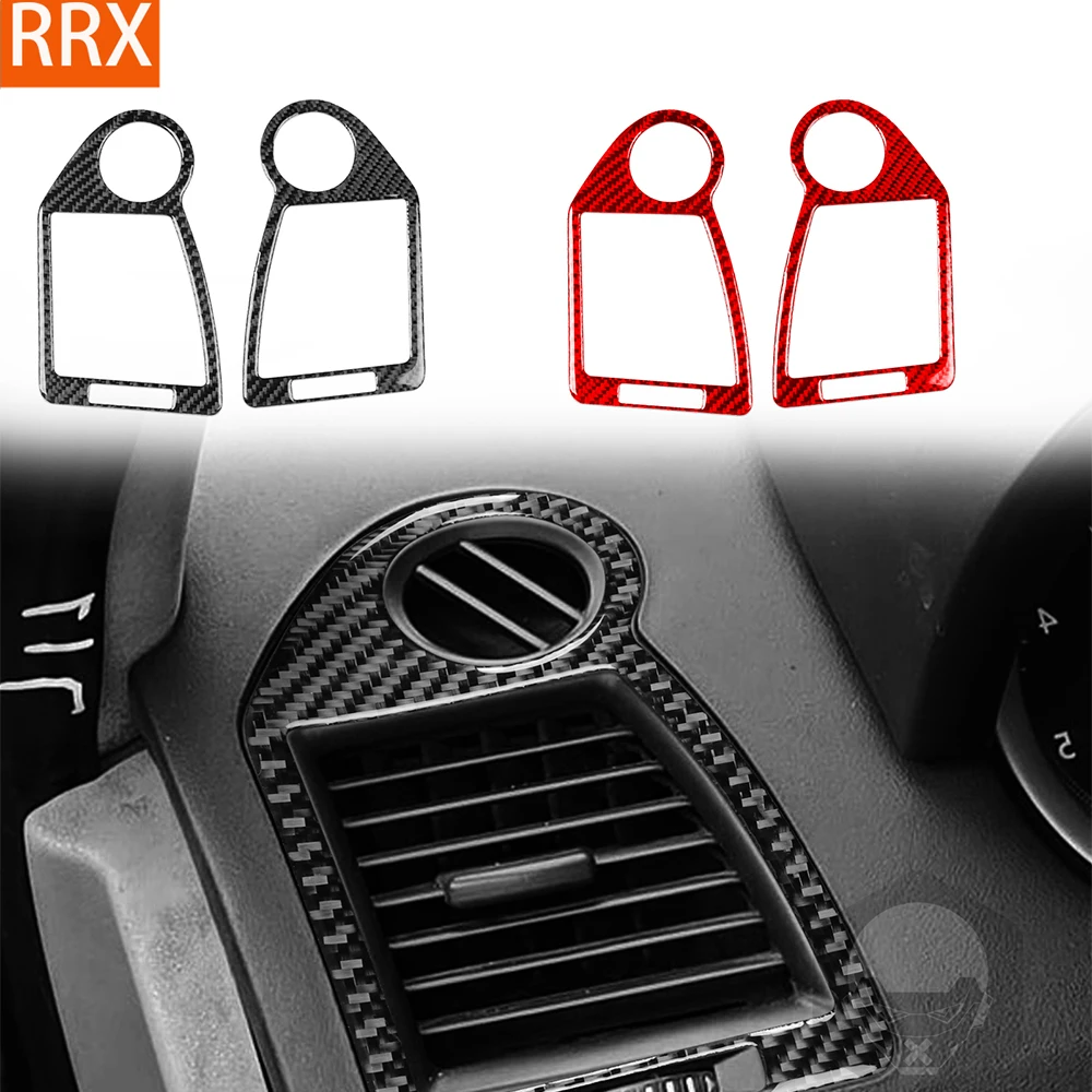 Für Renault Megane II 2004-2008 Echte Carbon-Faser-Aufkleber Instrumententafel Klimaanlagen-Lüftungsgitter Auto-Zubehör Dekorativ
