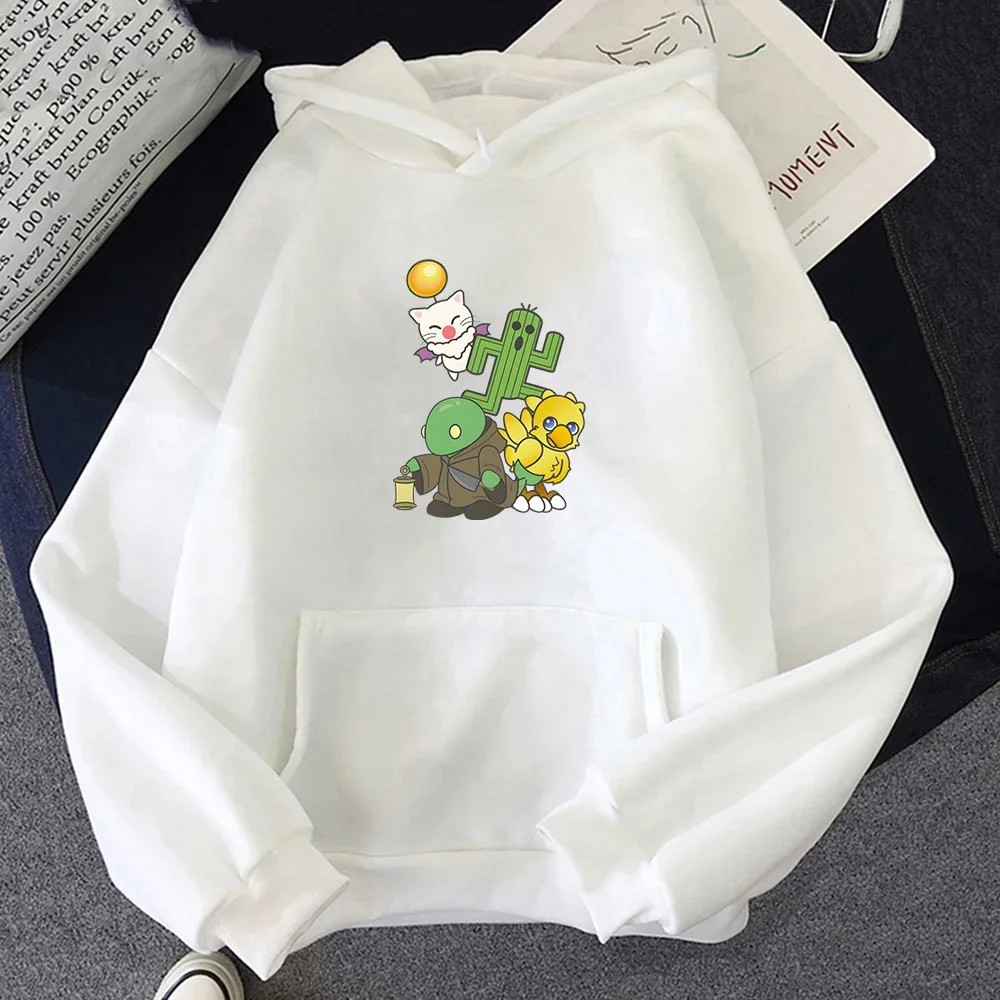 Final Fantasy XIV Moogles Tops Popular Characters Print Hoodies Male Fashion Street Sweatshirts Autumn Casual Hooded Pullovers