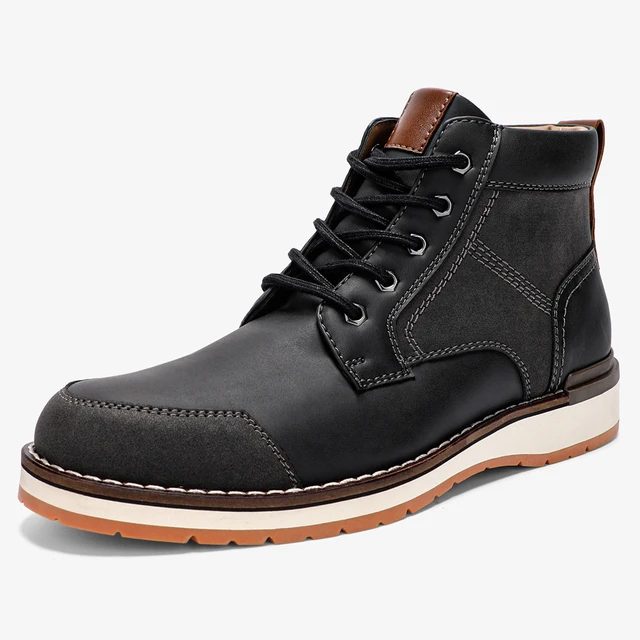 Boots for Men men s Black Leather Dress Boots Stylish Casual Boots for AliExpress