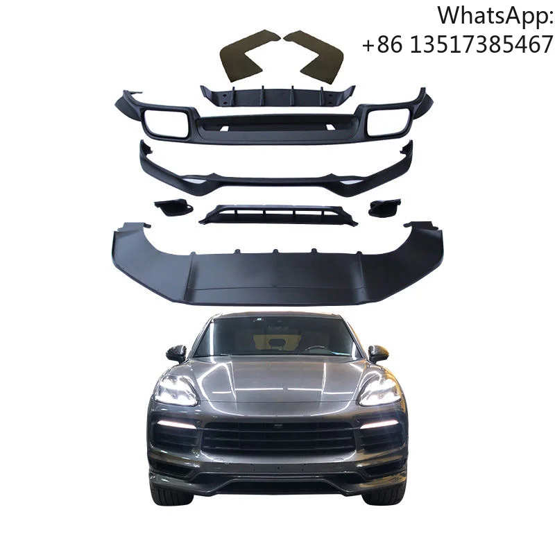 

Front Lip and Rear Bumper Lip for Porsche Cayenne Coupe 9Y0 9YA 2018-2023 Body Kit Modification Upgrade