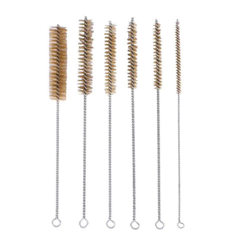 

BAAJ-24 Pcs Brass Tube Cleaning Brush Wire Brush Set Cleaning Polishing Tool Brass Wire Brush Set