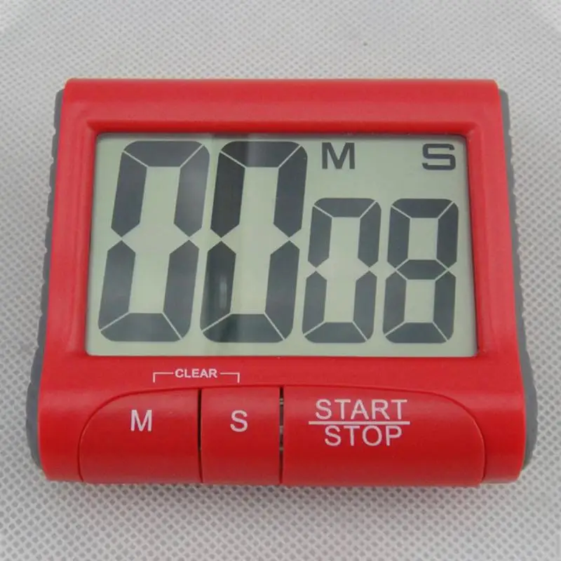 Portable Digital Countdown Timer Clock Large LCD Screen Alarm for Kitchen Cook Kitchen Timer Stopwatch