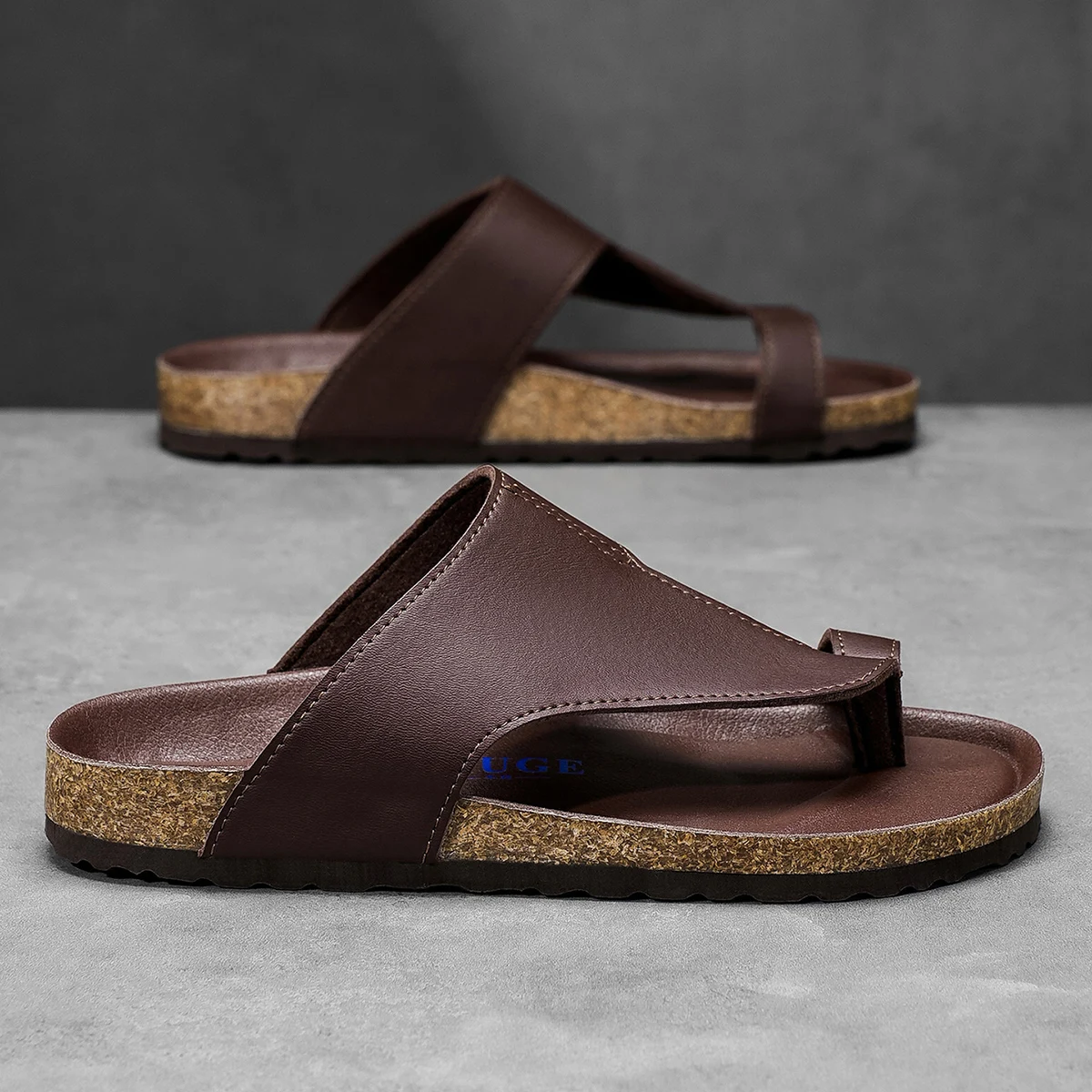 Big Size 48 49 Cork Slippers M - Flip Flop Leather Men recension och pris