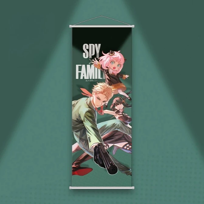 Nieuwe SPY×FAMILY Hangende Scroll Tapestry Cartoon Anya Forger Wall Art Kamerdecoratie Anime Merchandise Vakantiecadeau Verbergen gebreken