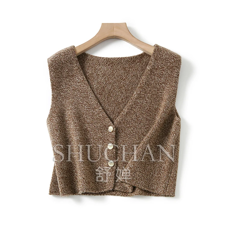 

Autumn and Winter Retro 100% Wool Sweater Vest Women Knitted Vest Sueter Feminino Inverno Winter Clothes Women