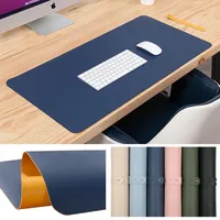 Portable PU Mouse Pad Double Side Leather Desk Pad Waterproof Desk Mat Mousepad XXL Laptop Mause Mats PC Computer Office Carpet