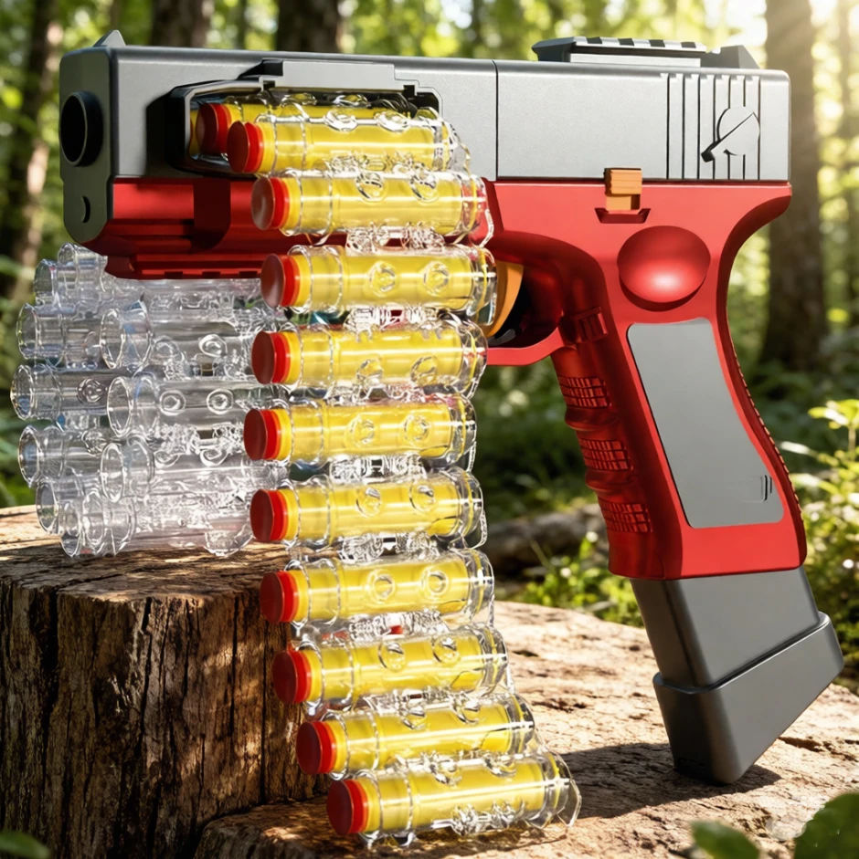 

Электрический автоматический игрушечный пистолет с мягкими пулями, аккумулятором 7.4В и USB-кабелем для зарядки, модель G17, подарок на Новый год для мальчиков