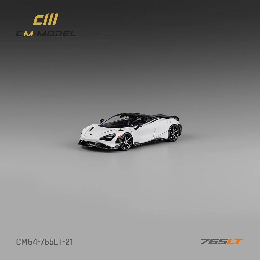 PreSale CM 1:64 765LT White Replaceable Wheels Diecast Diorama Car Model Collection Toys