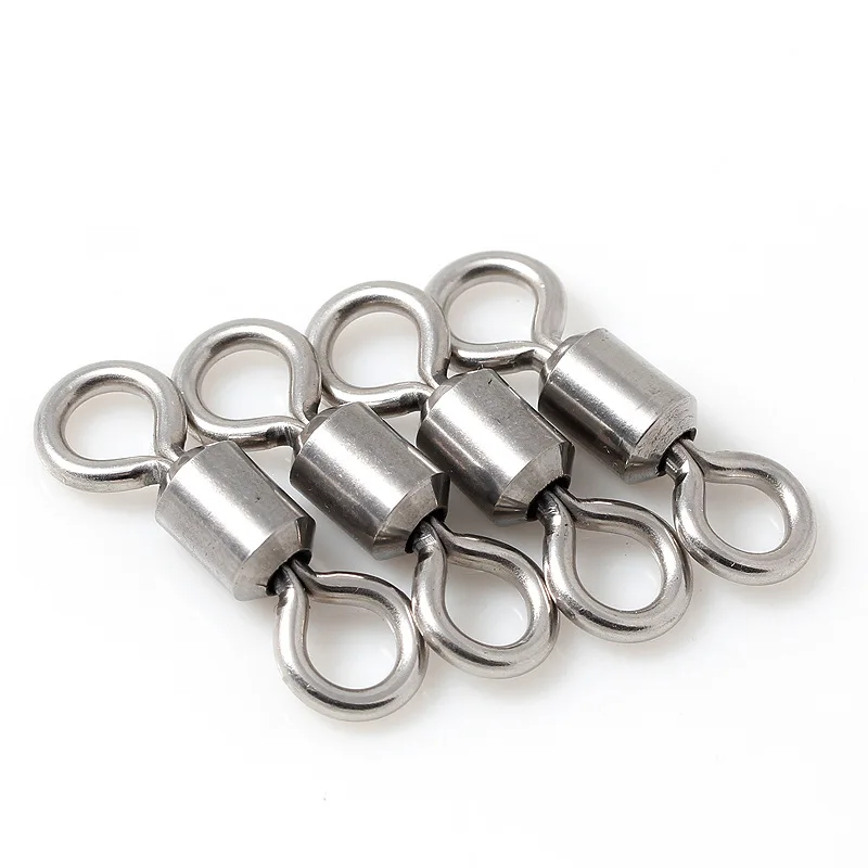 

2000pcs All Stainless Steel Rolling Swivel Sea Saltwater Fishing Connector Carp Fishing Hook Lure Snap Tackle Accessories Pesca