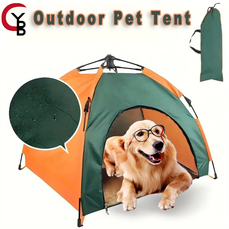 

Soft-Sided Folding Pet Tent | Portable Pet Crate for Home and On The Go | Water-Resistant Canvas Fabric | Indoor&Outdoor Use