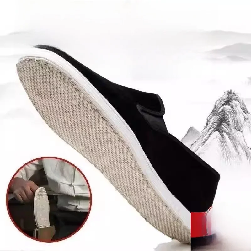 

Traditional Handmade Beijing Knot Hemp Rope Multi-Layered Bot Breathable Rural Cloth oes for Men And Women in Spring And...