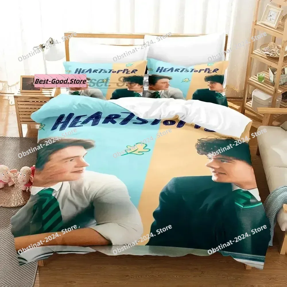 

New Heartstopper Bedding Set Single Twin Full Queen King Size Bed Set Aldult Kid Bedroom Duvetcover Sets 3D summer bed cover