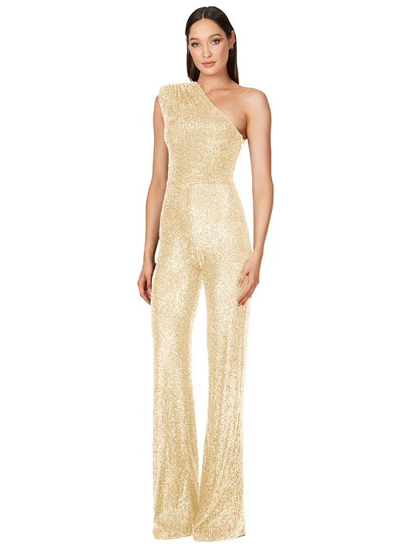 

Комбинезон iny с блестками Bal, длинные брюки с низкой талией, блестящее вечернее платье, женское модное онлайн-эксклюзивное хлопковое платье...