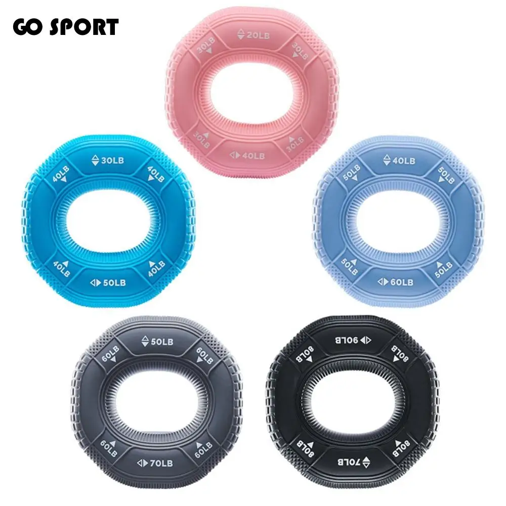 

Wrist Training Equipment 20-90LB Hand Grip Ring Portable Exerciser Finger Trainer Grip Silicone Muscle Wrist Expander Athlete