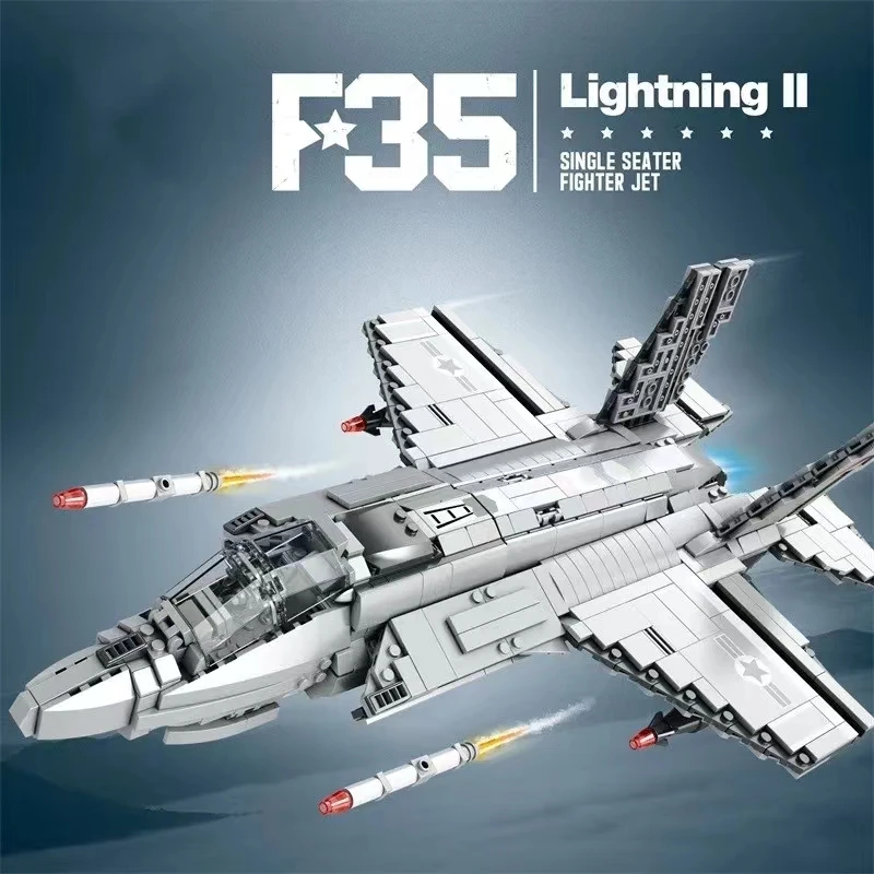 

WW2 Aviation Military F-35 Lightning IIJoint Strike Fighter Collection Ornaments Building Blocks Model Christmas Birthday Toys