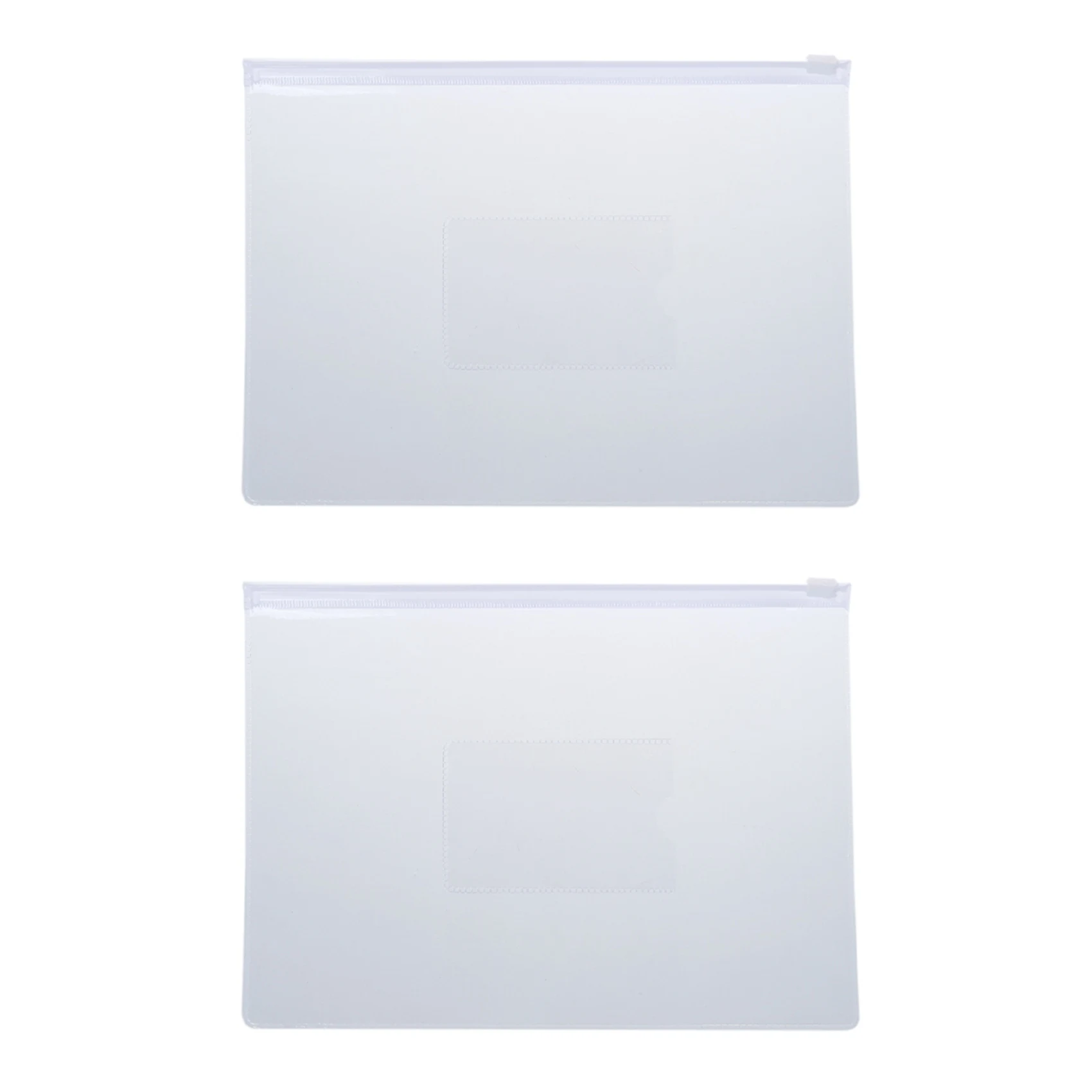 

White Clear Size A5 Paper Slider Zip Closure Folders Files Bags 40 Pcs