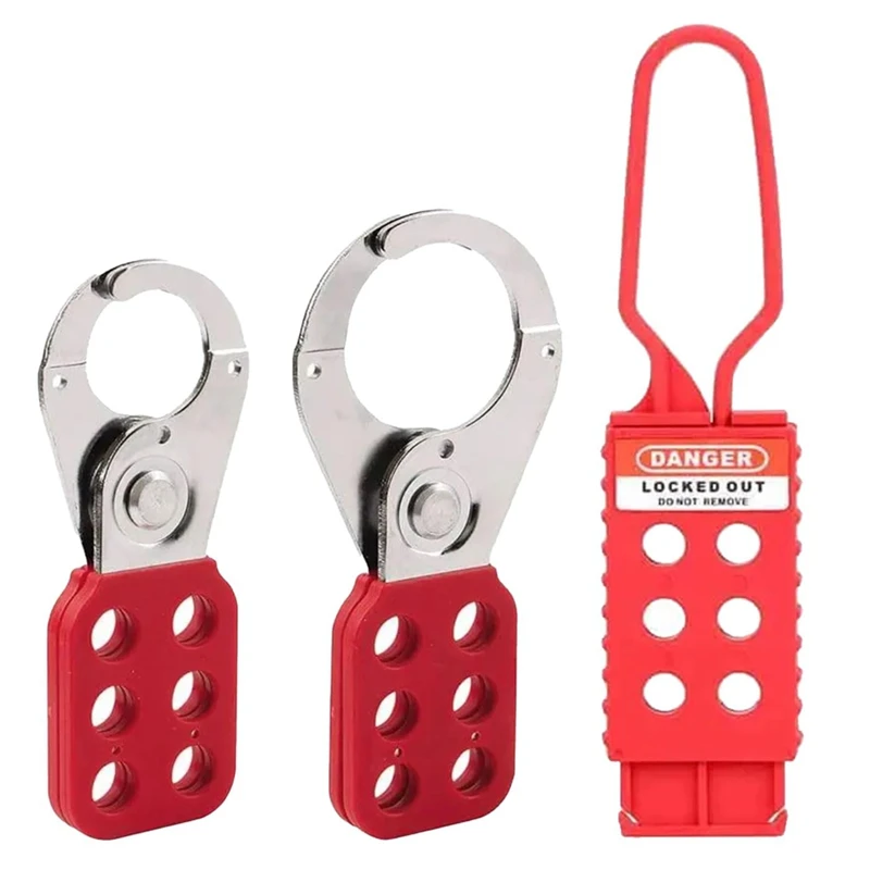 AB47-Lockout Tagout Hasp Set - Lock Out Tag Out Hasp Loto Hasp Padlock Holder Camlock Hasp Safety Lock Out