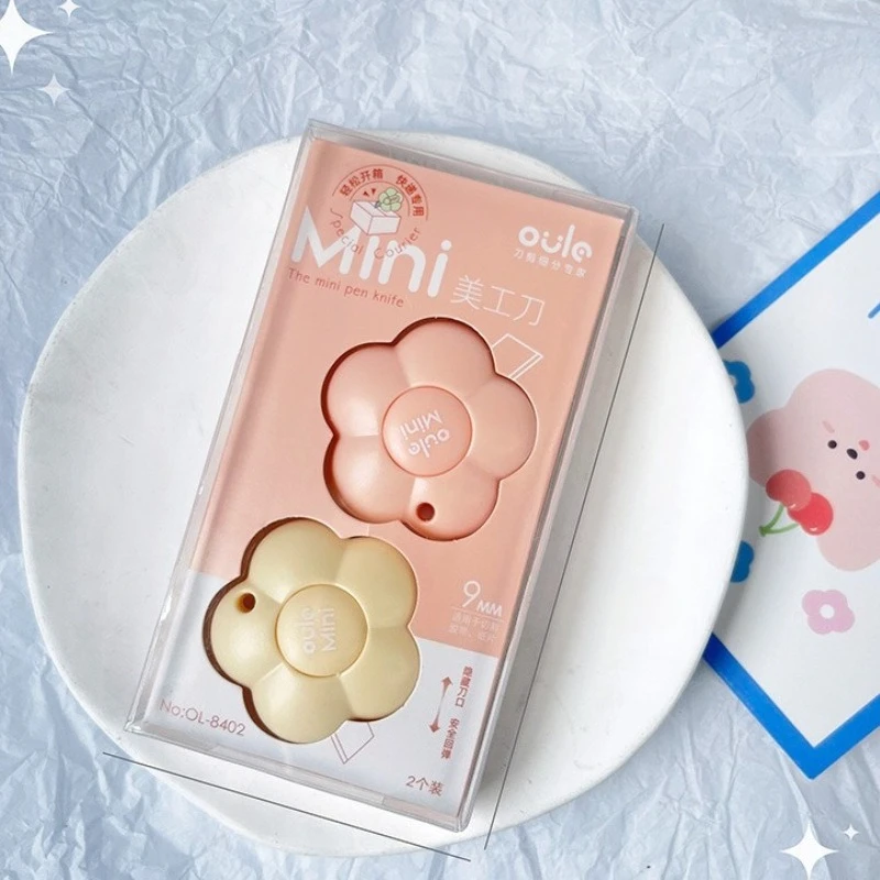 Hot Selling Flower Utility Knife Unpacking Express Box Artifact Mini Portable Beauty Handmade Knife Hand Account Paper Cutter