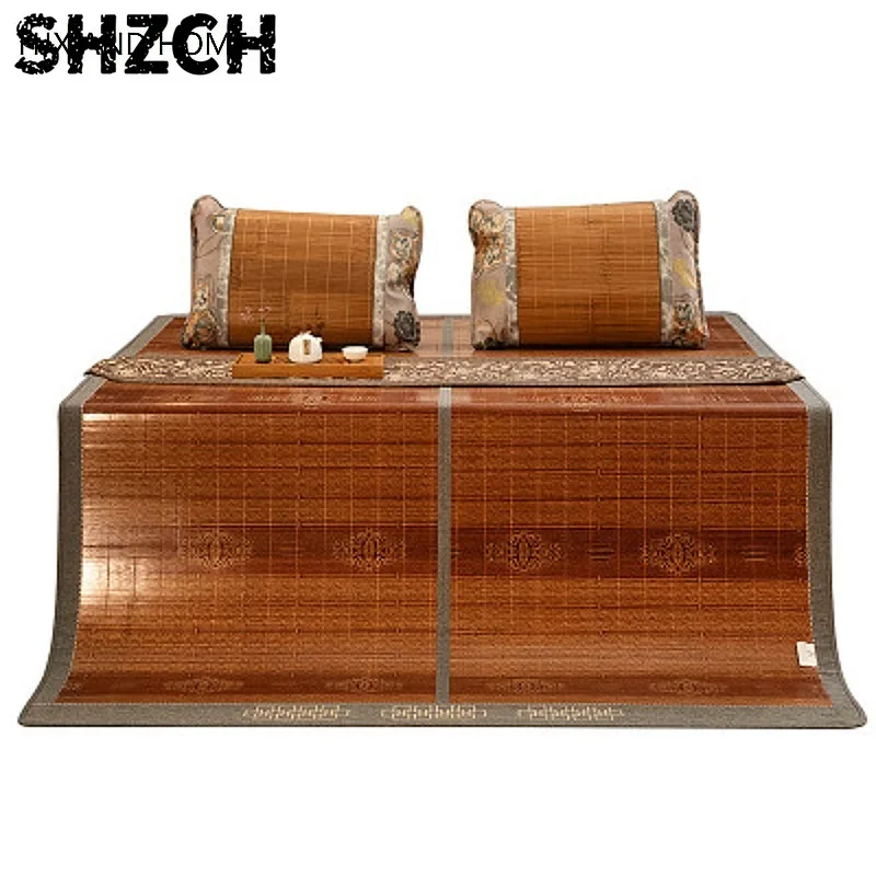 Icy-Summer 100% Natural Bamboo Mattress Folding 1.8m 1.5m Grass Mat Ice Silk Seat