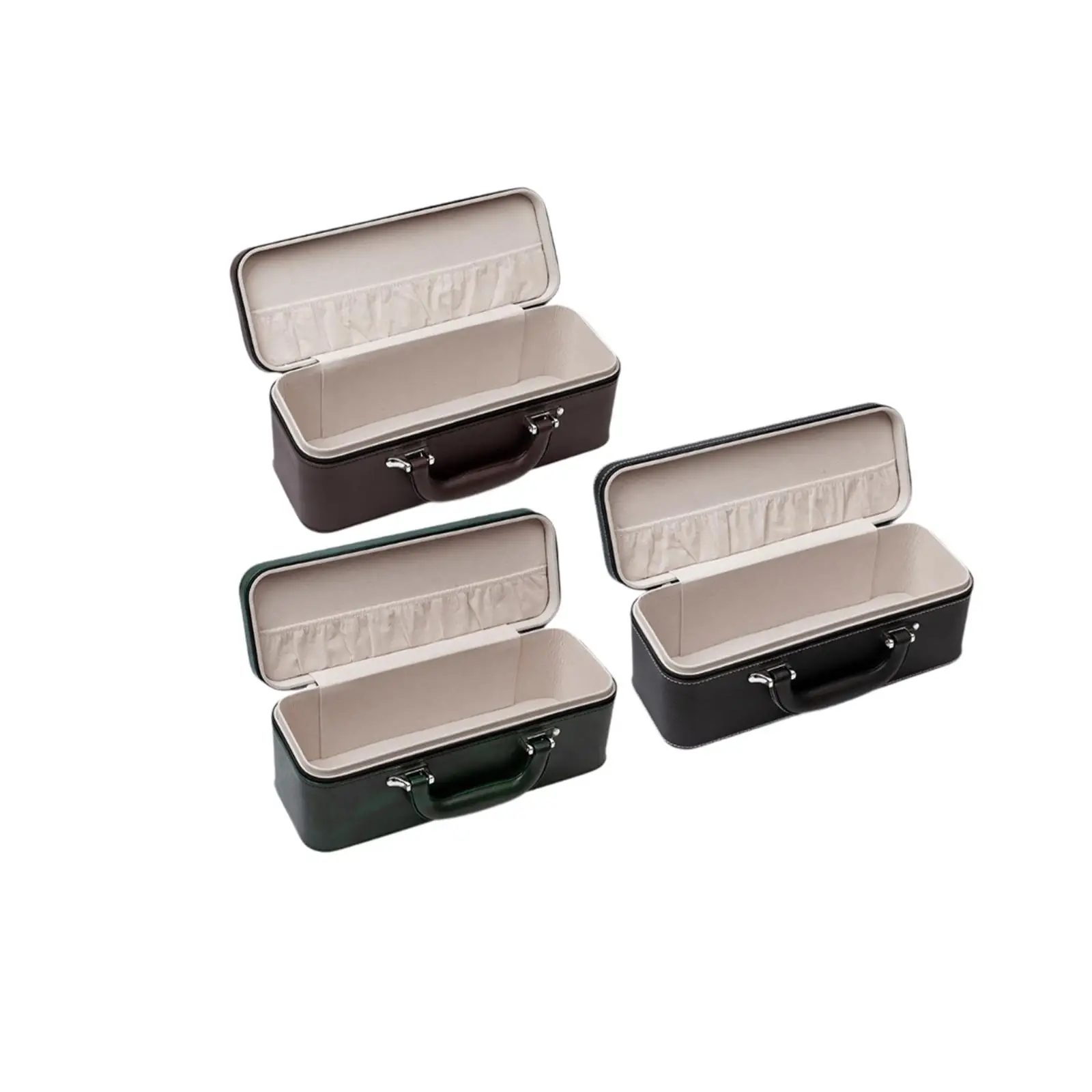 

Коробка для хранения ювелирных изделий для женщин, мягкая подкладка, стильный просторный прочный держатель для браслетов, органайзер для ювелирных изделий из искусственной кожи для ярмарки