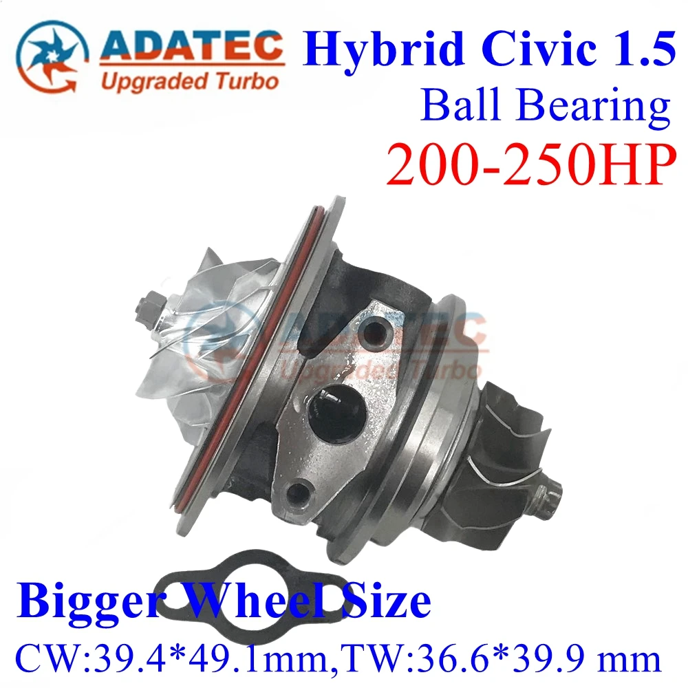 Hybrid TD025 6+6 Ball Bearing 250HP Turbo Cartridge 49373-07011 49373-07012 49373-07013 Turbine CHRA for Honda CRV Civic 1.5 T L