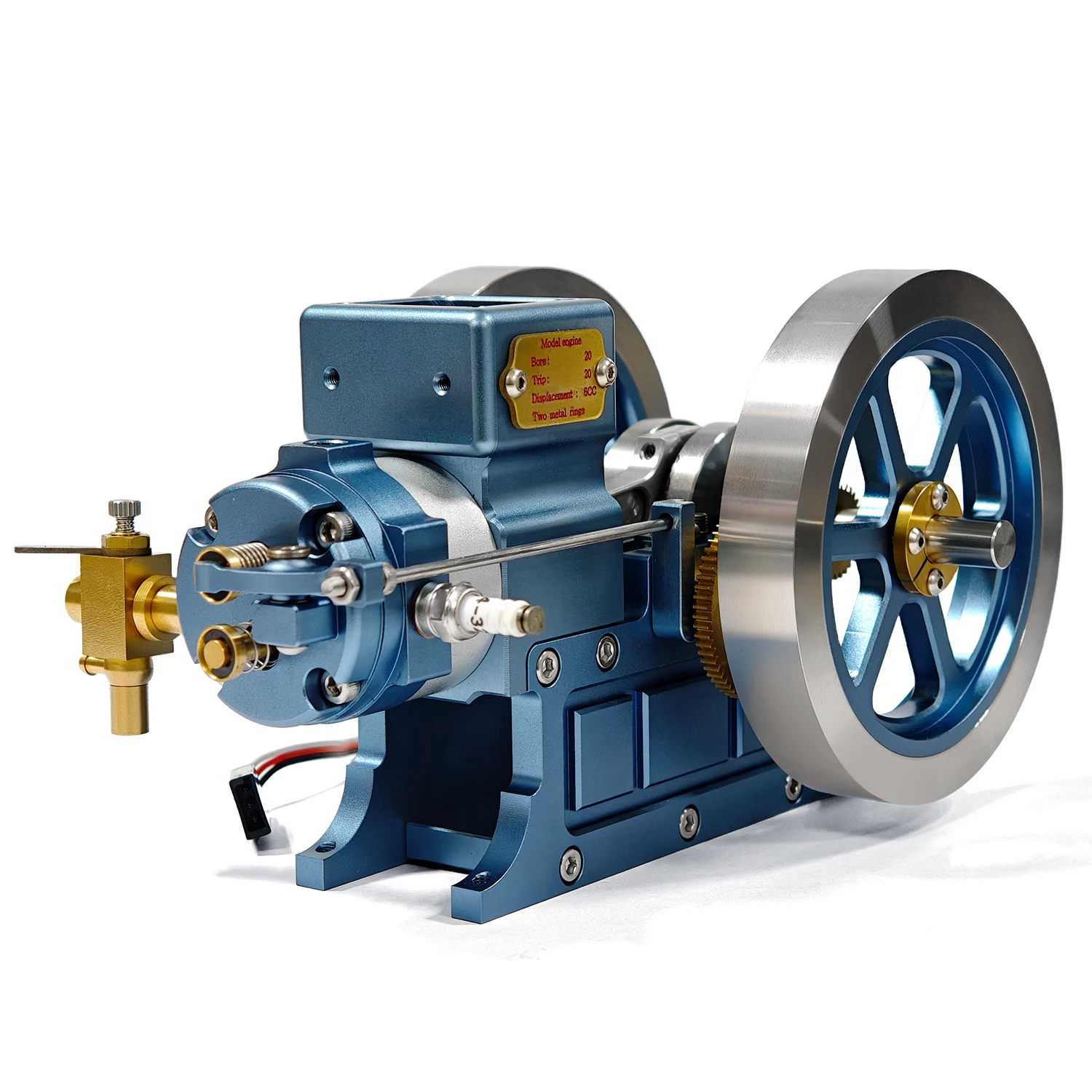 6cc Single Cylinder Four Stroke Engine Model Vintage Style Design Metal Construction Engine Model Toy with CDI Ignition