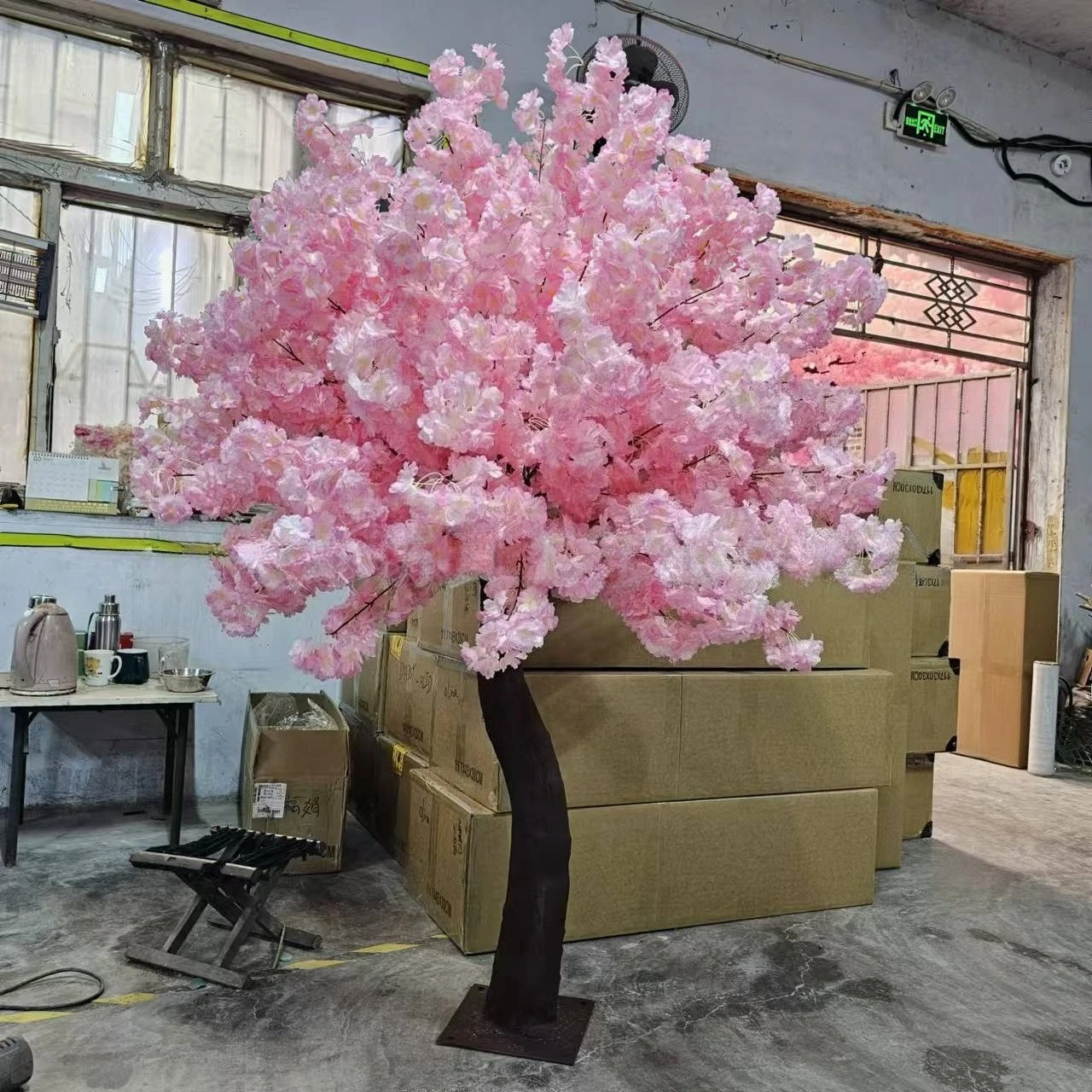 شجرة زهر الكرز الاصطناعية بطول 1.8 متر، شجرة مزيفة، فندق زفاف كبير، ديكور منزلي، أزهار الكرز الوردي والأبيض